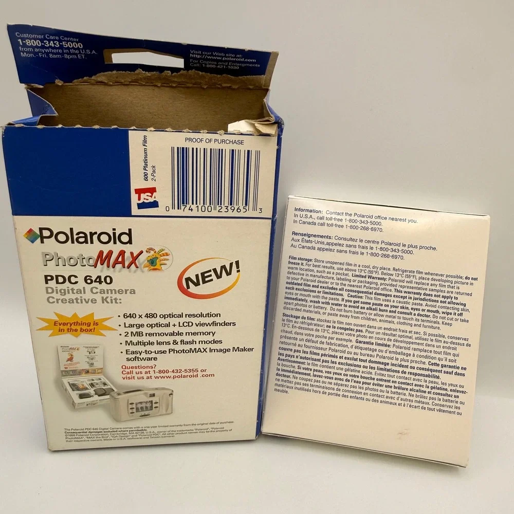 Vintage Polaroid 600 Platinum Instant Film Single Pack Expired 10/00 USA Made